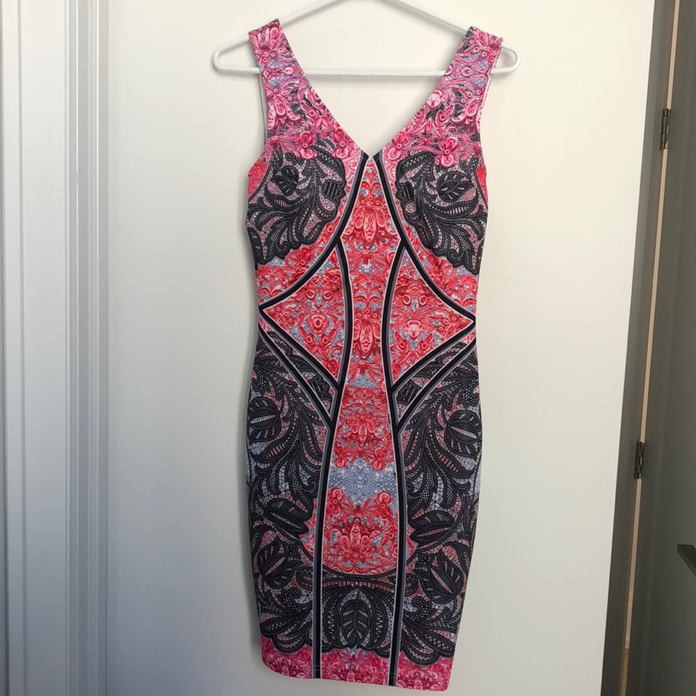 Graphic Formfitting Dress